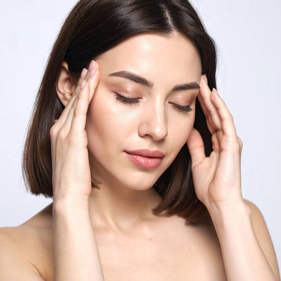 Portrait of relaxed and confident woman after receiving Botulinum toxin treatment